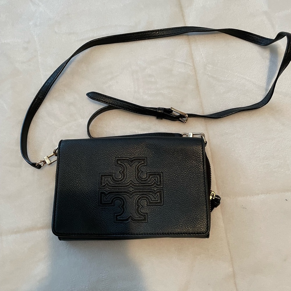 Tory Burch black leather crossbody